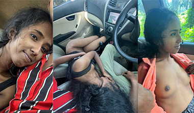 Slim Young Mallu Girl Nude Captured Inside Car