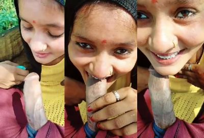 Desi Village Bhabhi Gives Blowjob Outdoor Porn Video
